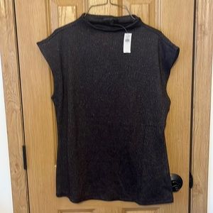 Banana Republic size large brown with sparkle sleeveless top NWT